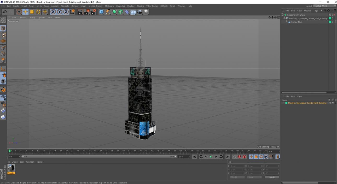 Modern Skyscraper Conde Nast Building 3D