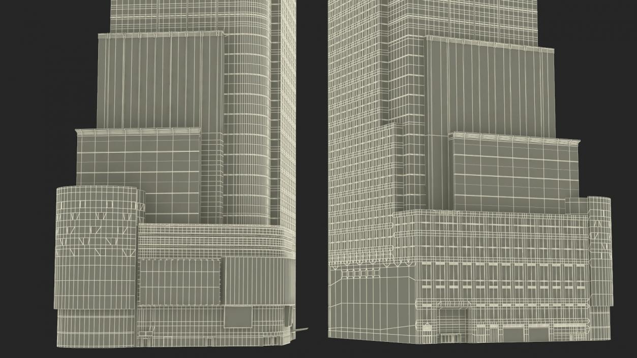 Modern Skyscraper Conde Nast Building 3D