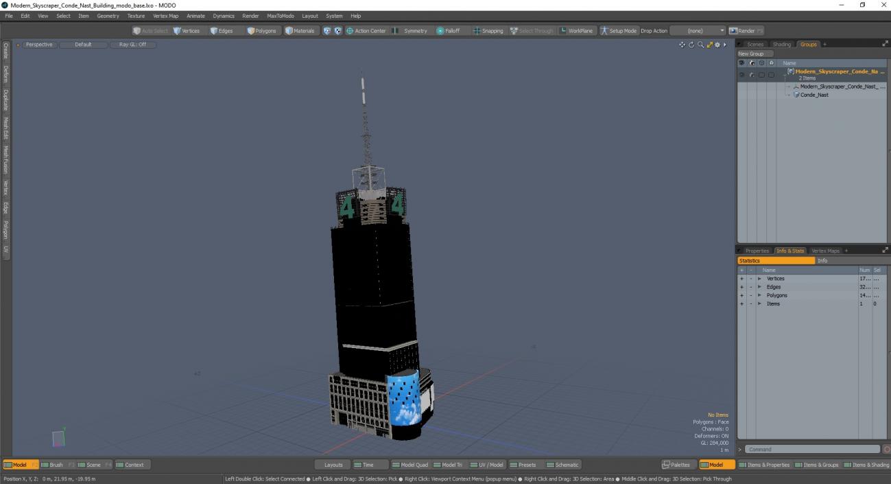 Modern Skyscraper Conde Nast Building 3D