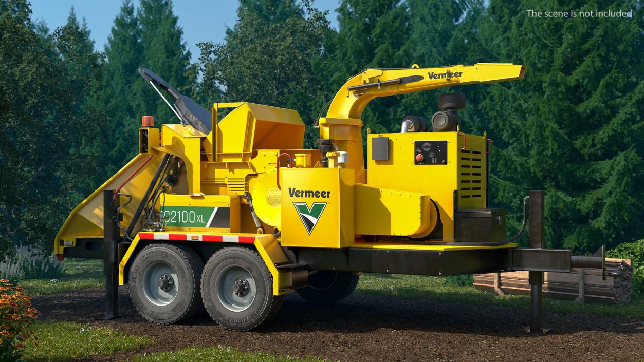 Towed Wood Chipper Vermeer BC2100XL New 3D model