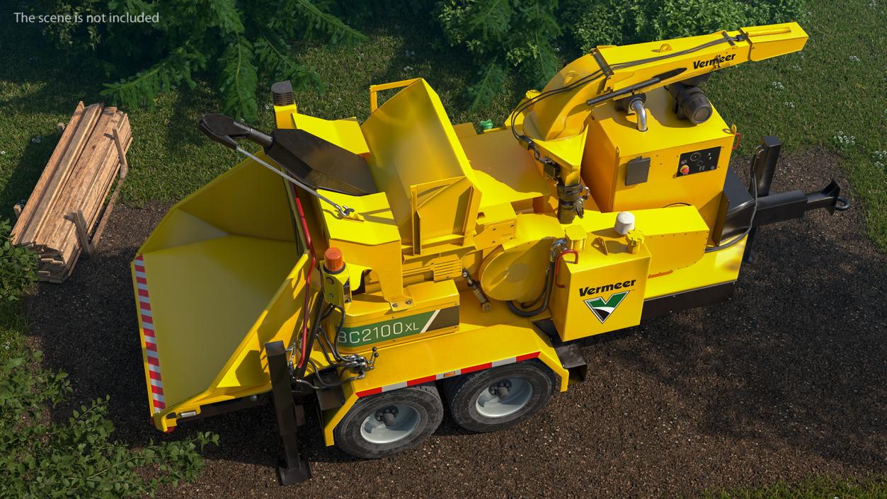 Towed Wood Chipper Vermeer BC2100XL New 3D model