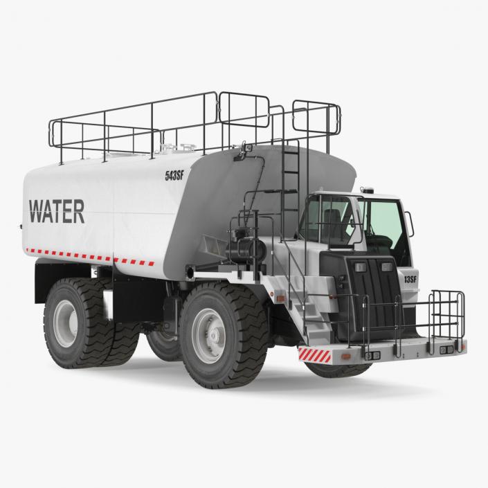 3D model Construction Water Truck White