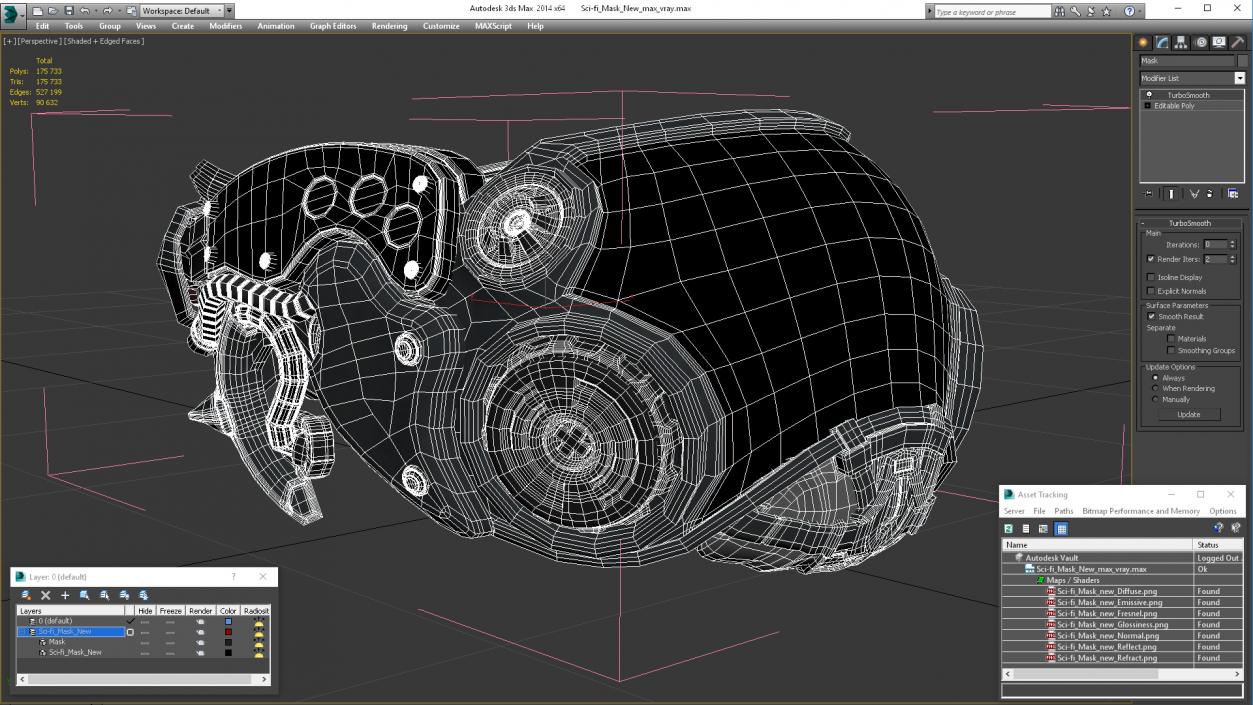 3D model Sci-fi Mask New