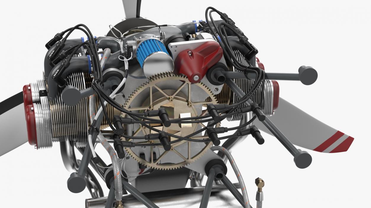 3D model Aircraft Engine with Propeller