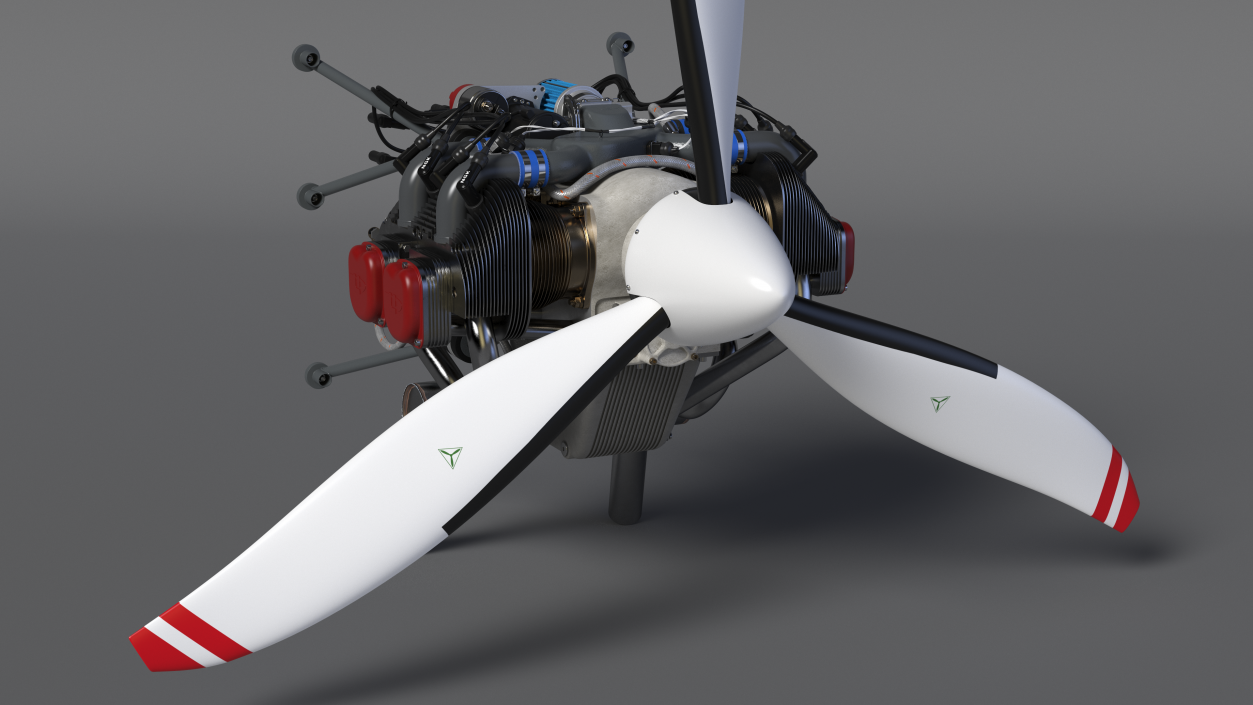 3D model Aircraft Engine with Propeller