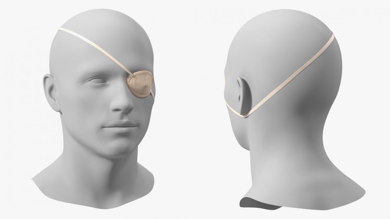 3D Beige Eye Patch on Mannequin model