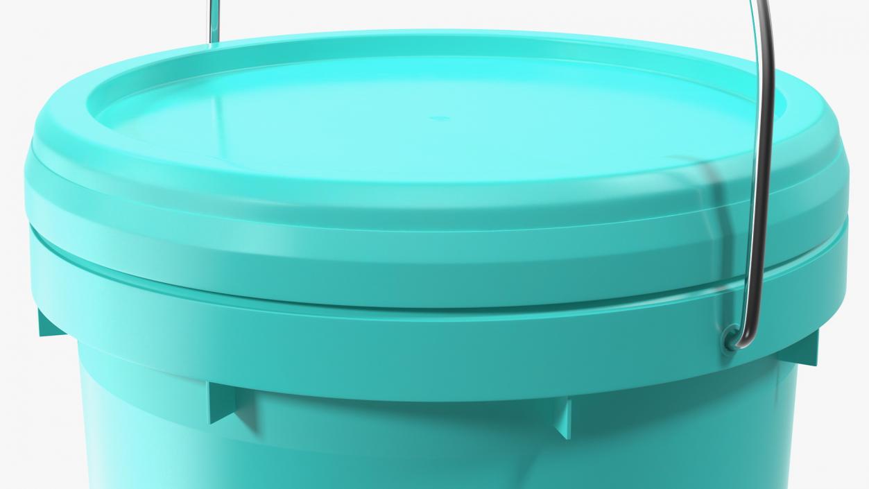 Food Grade 10L Plastic Bucket 3D model