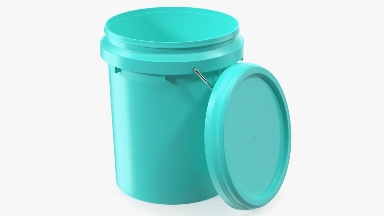 Food Grade 10L Plastic Bucket 3D model