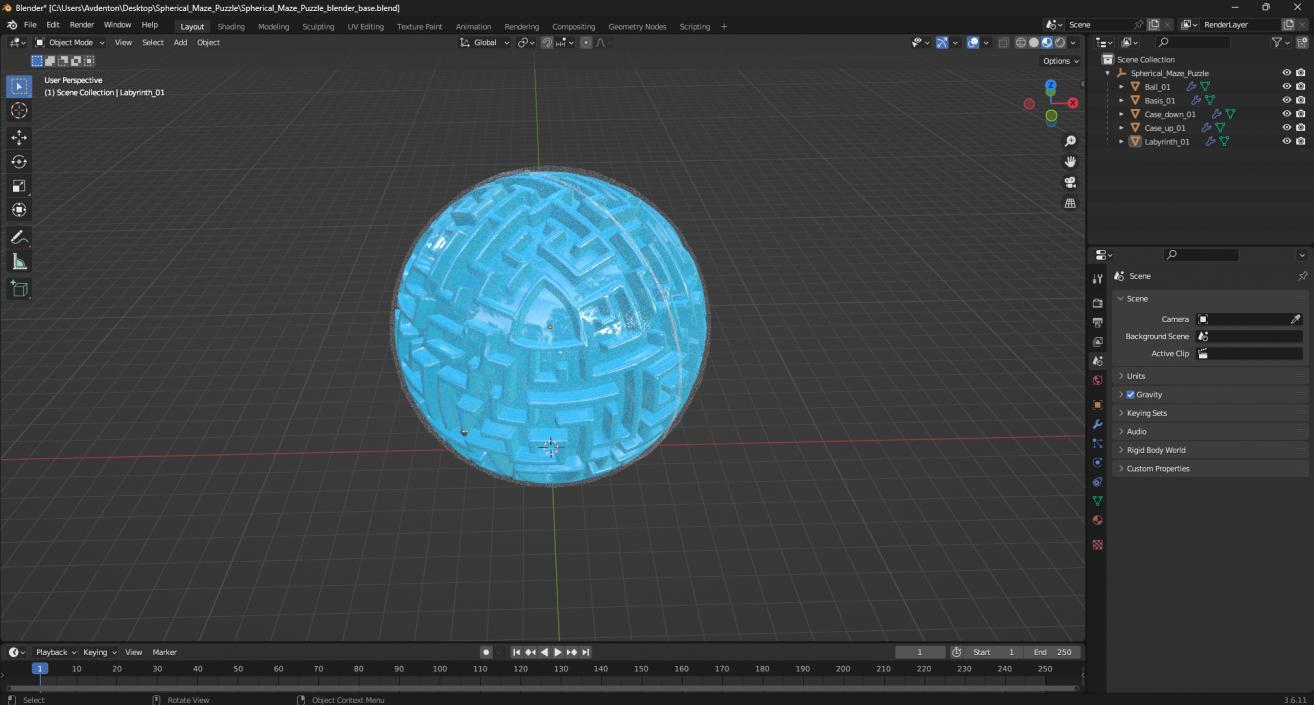 3D Spherical Maze Puzzle 2 model