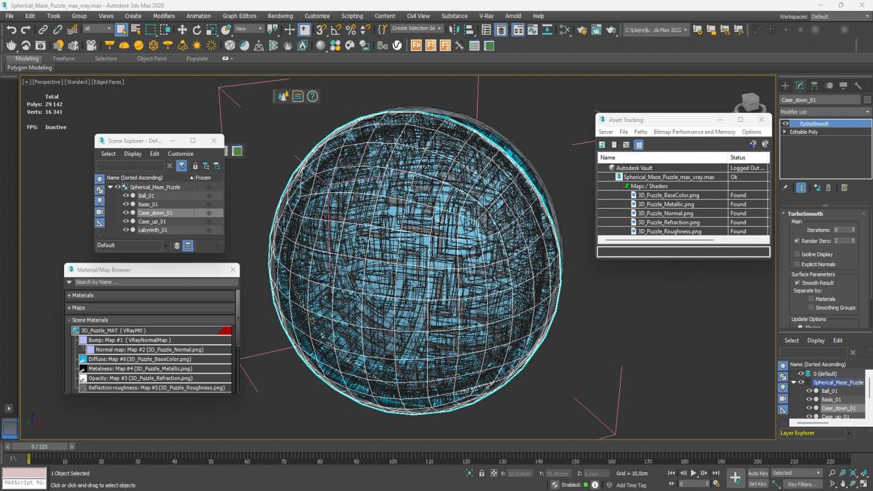 3D Spherical Maze Puzzle 2 model