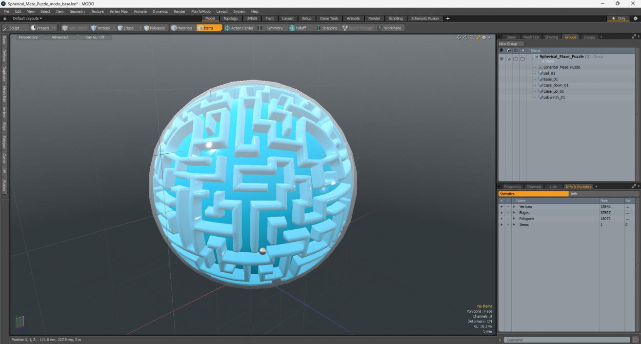 3D Spherical Maze Puzzle 2 model