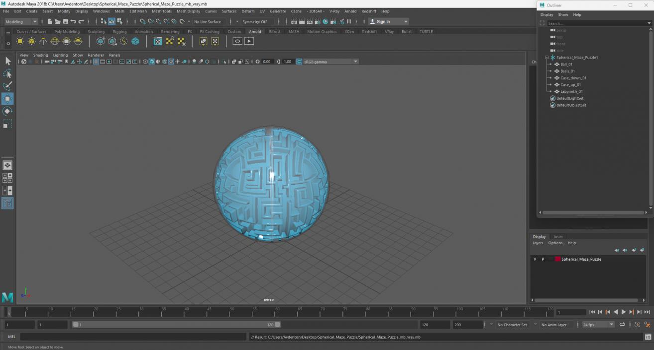 3D Spherical Maze Puzzle 2 model