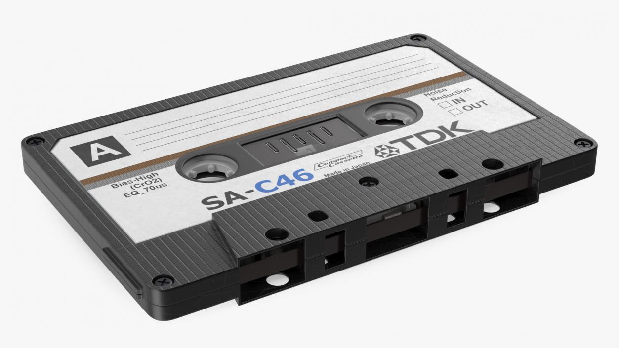 TDK SA C46 Cassette Tape 3D model