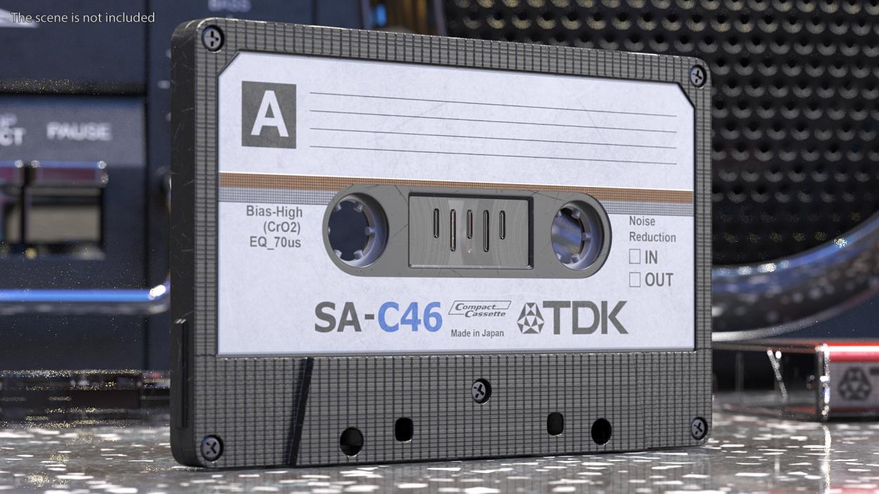 TDK SA C46 Cassette Tape 3D model