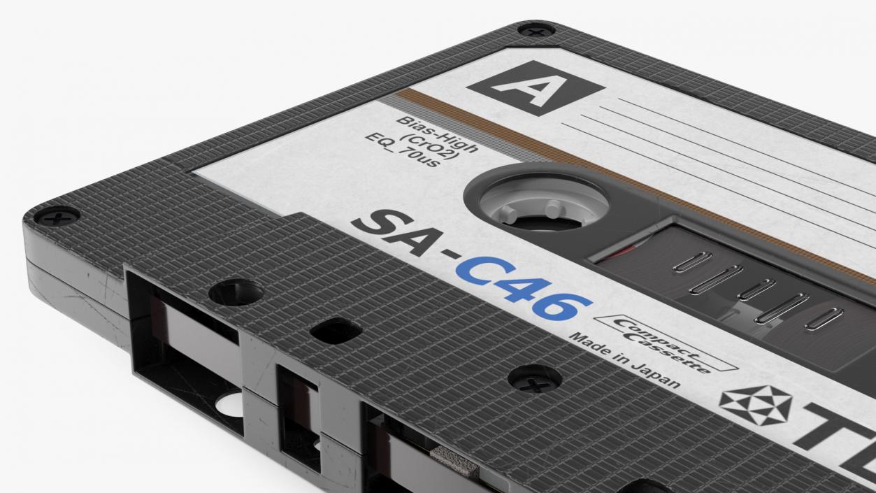 TDK SA C46 Cassette Tape 3D model