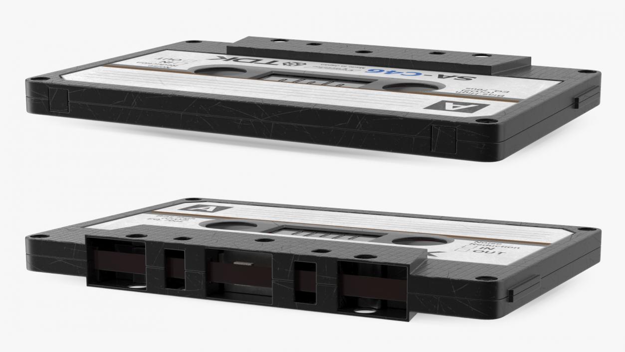 TDK SA C46 Cassette Tape 3D model