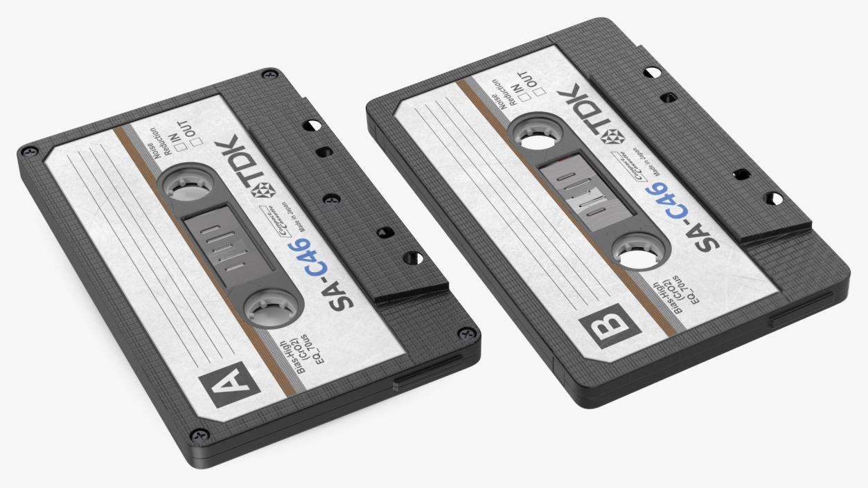 TDK SA C46 Cassette Tape 3D model