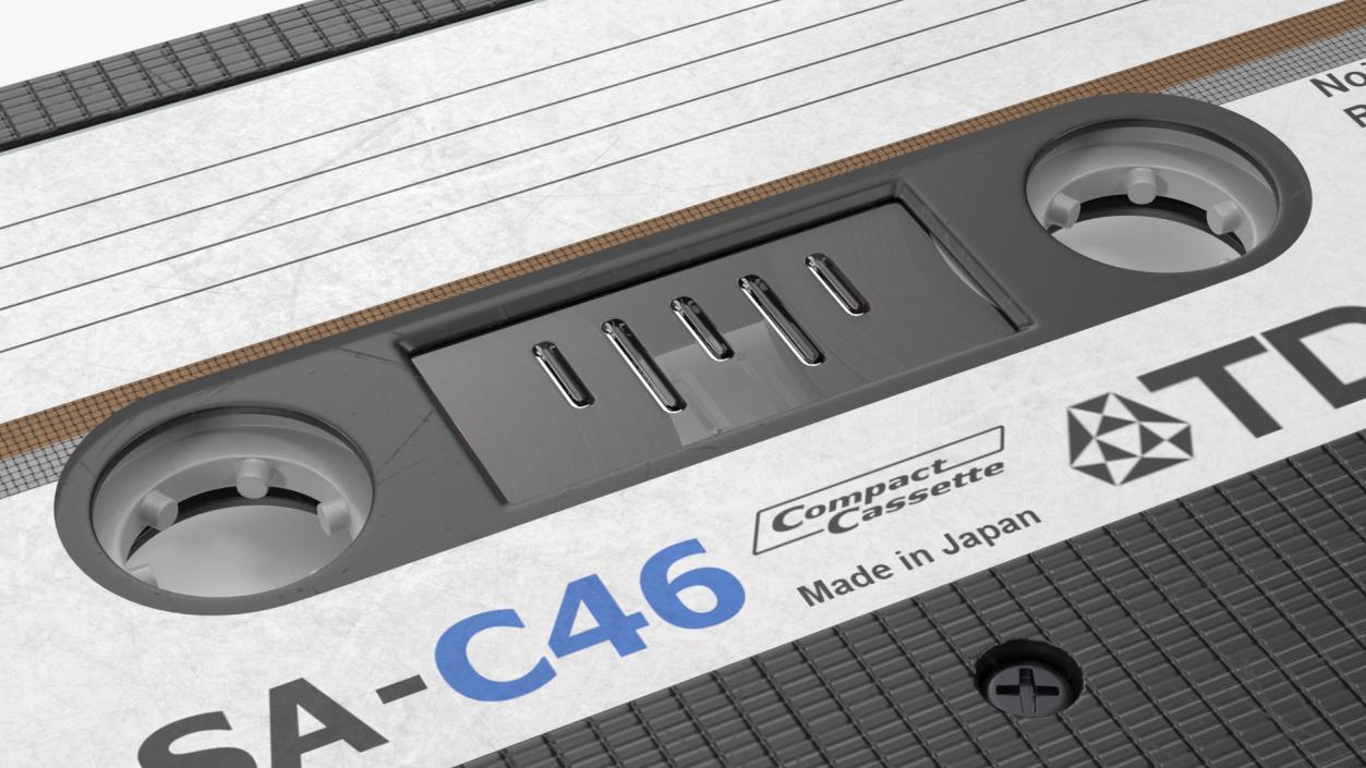 TDK SA C46 Cassette Tape 3D model