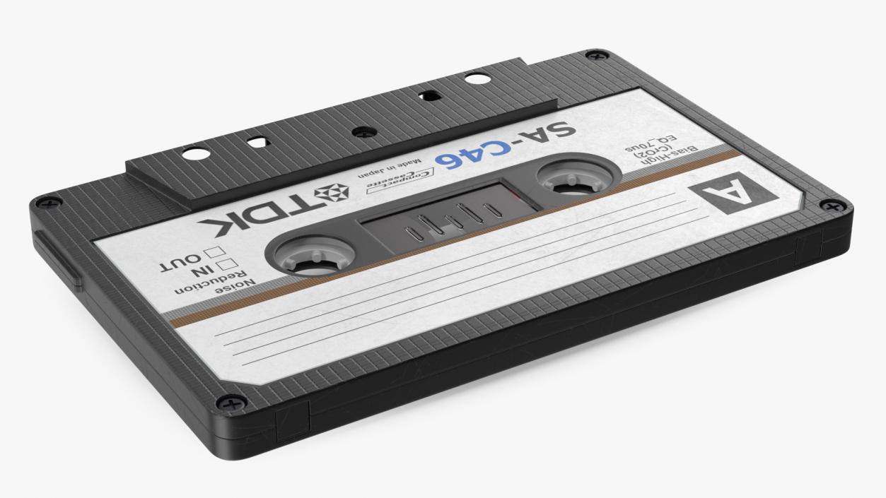 TDK SA C46 Cassette Tape 3D model