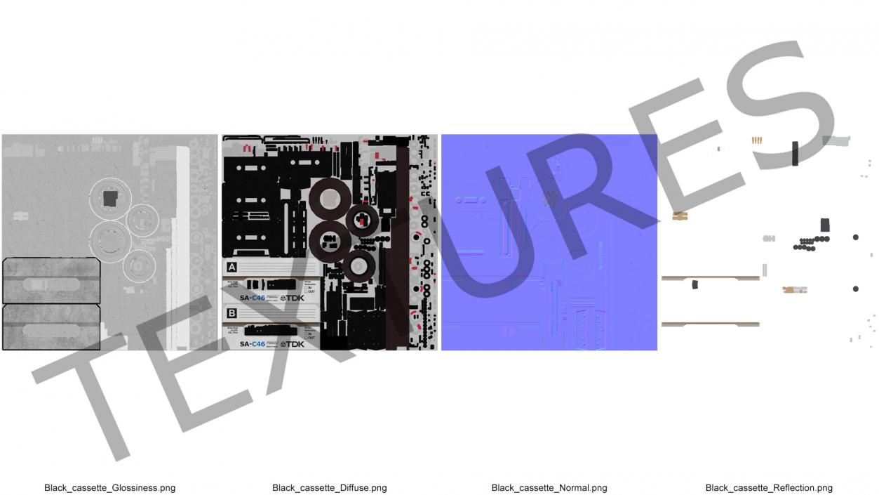 TDK SA C46 Cassette Tape 3D model