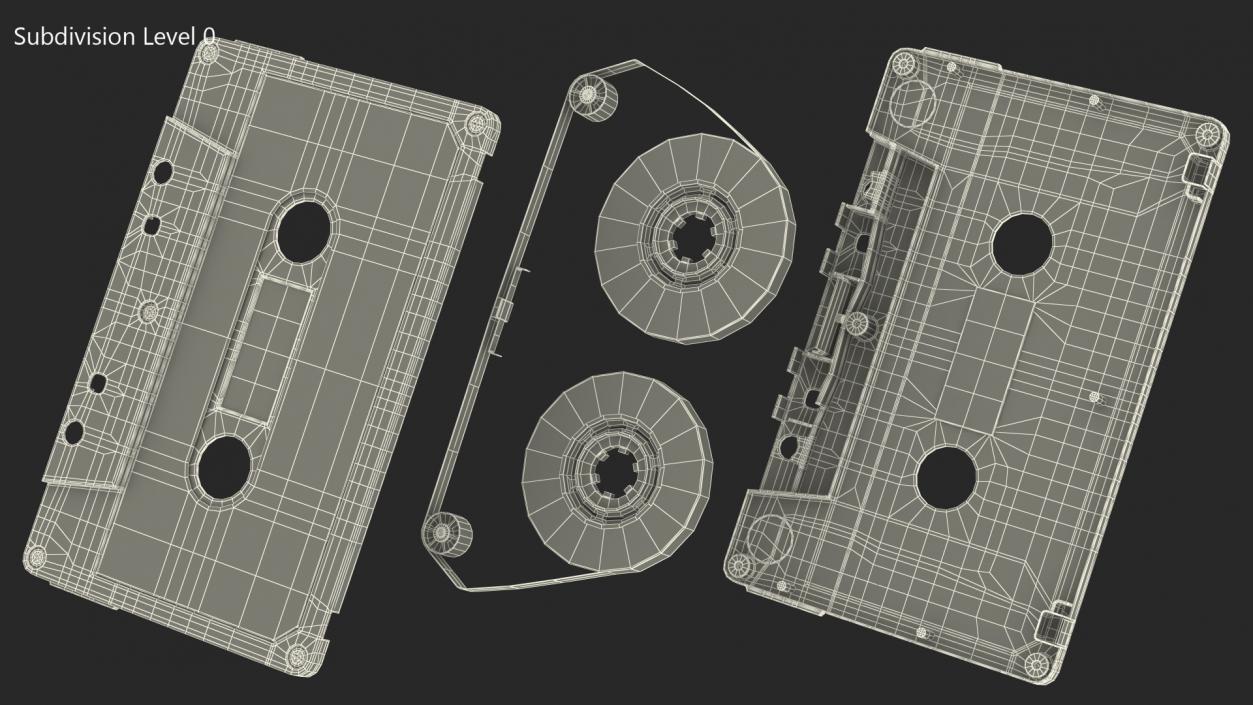 TDK SA C46 Cassette Tape 3D model