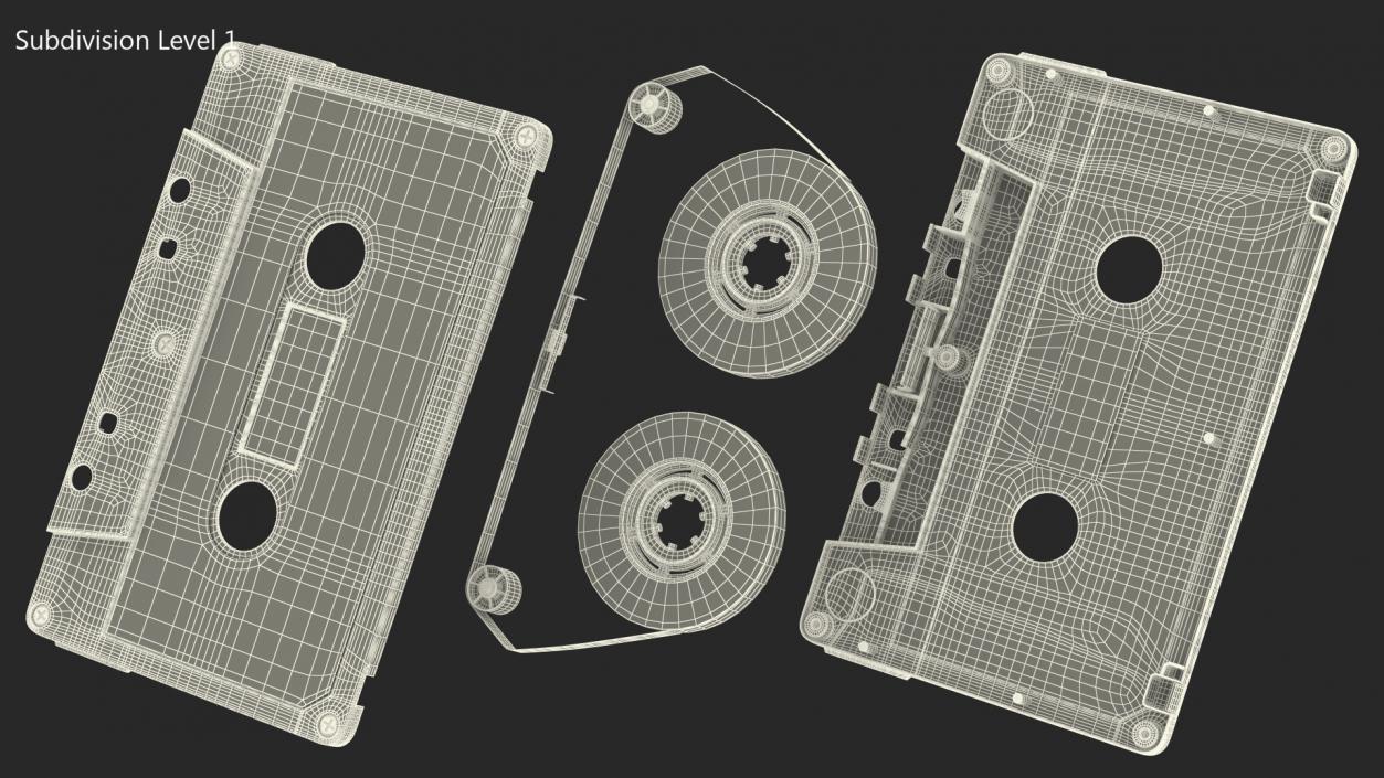 TDK SA C46 Cassette Tape 3D model