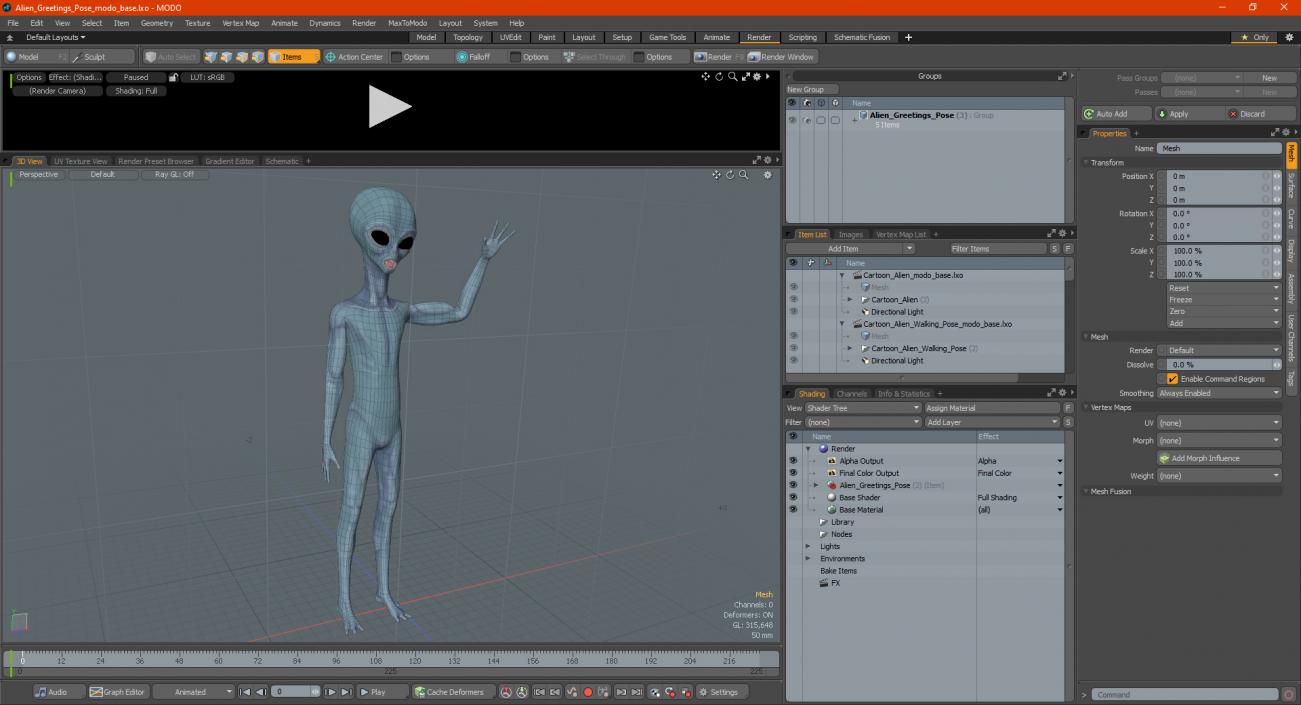 3D model Alien Greetings Pose