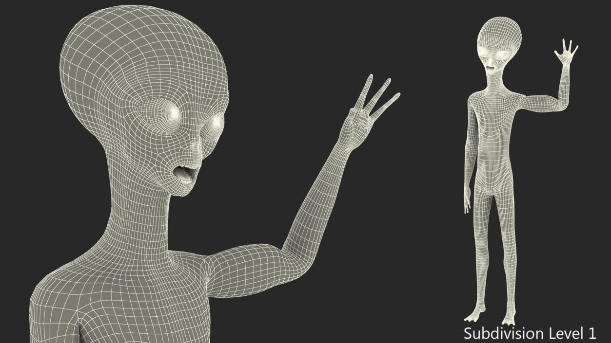 3D model Alien Greetings Pose