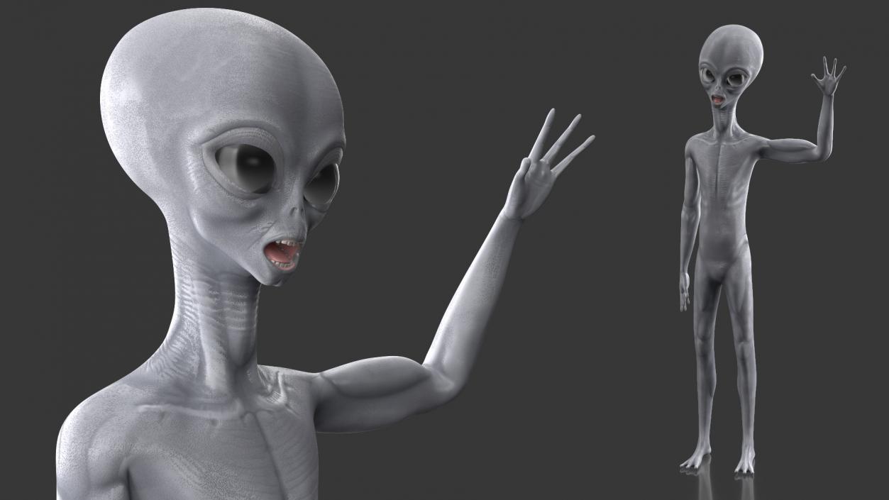 3D model Alien Greetings Pose