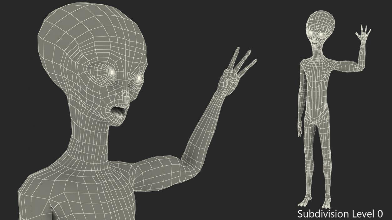 3D model Alien Greetings Pose