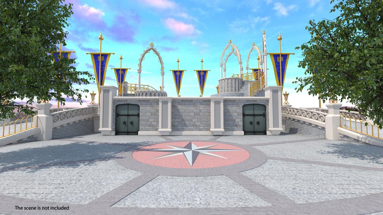 3D Castle Courtyard