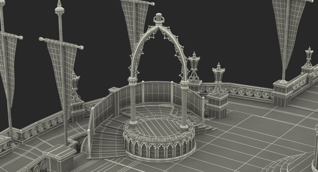 3D Castle Courtyard