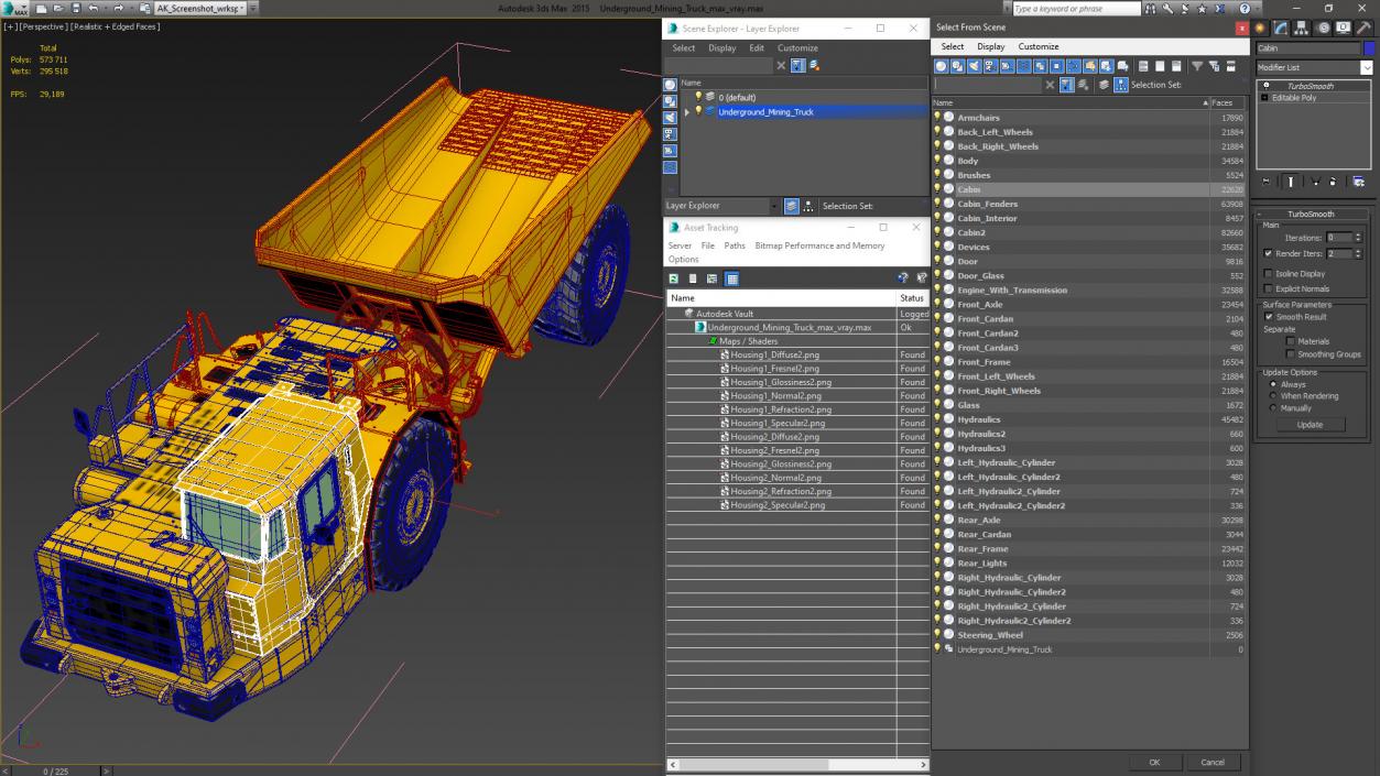 Underground Mining Truck 3D model