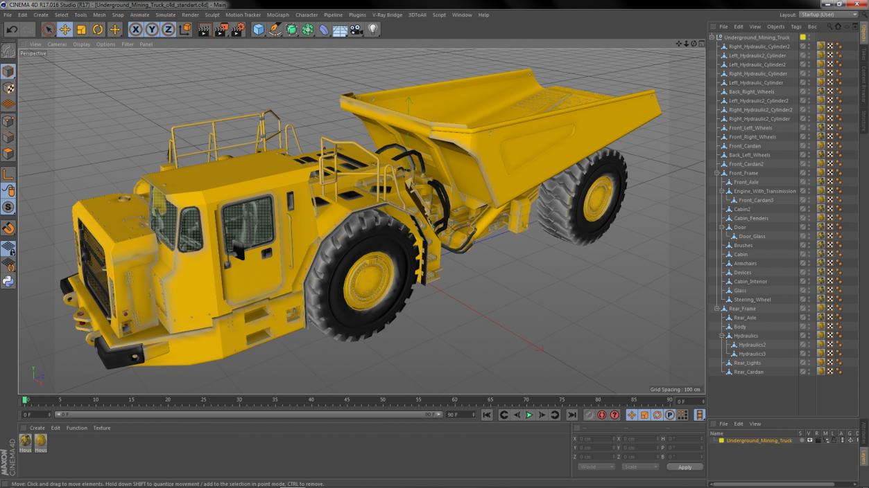 Underground Mining Truck 3D model