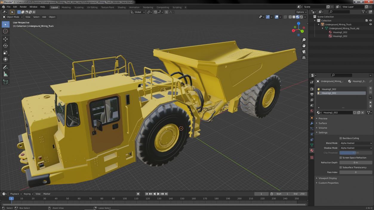 Underground Mining Truck 3D model