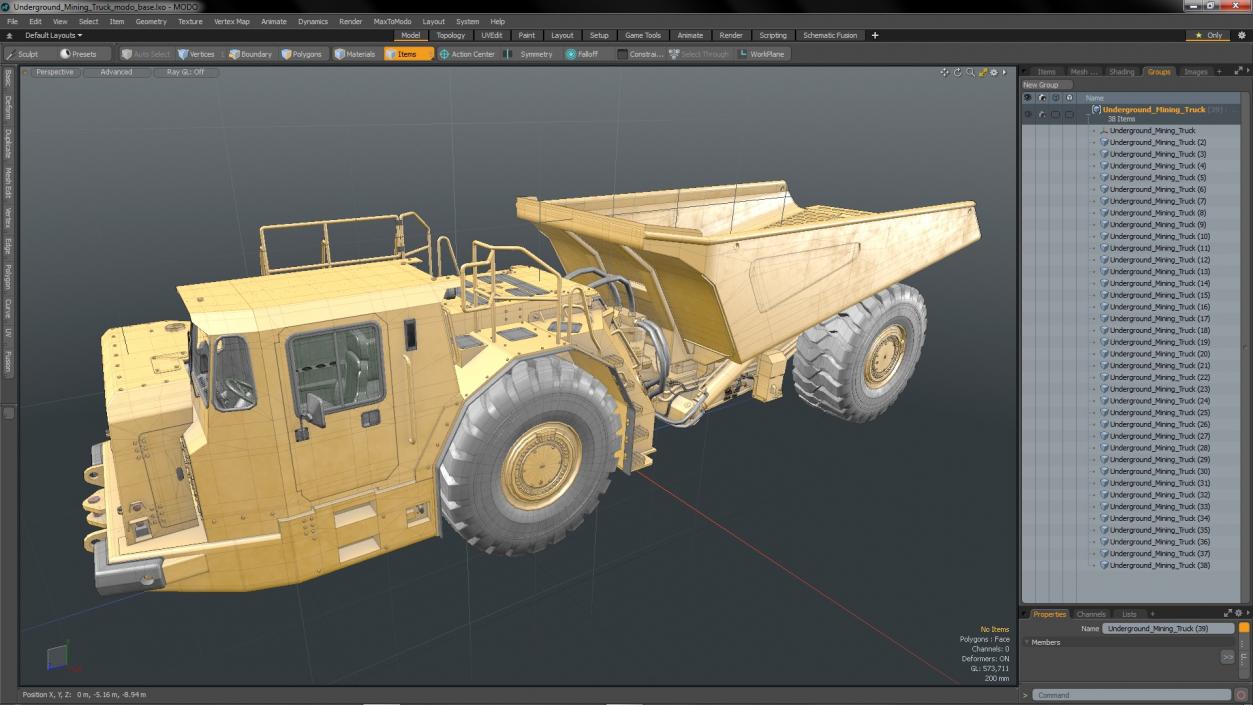 Underground Mining Truck 3D model