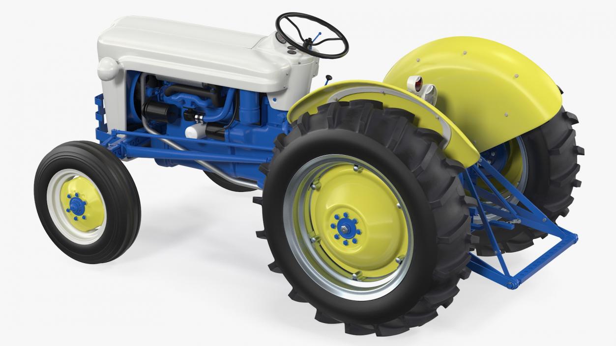 Restored Vintage Tractor 3D model