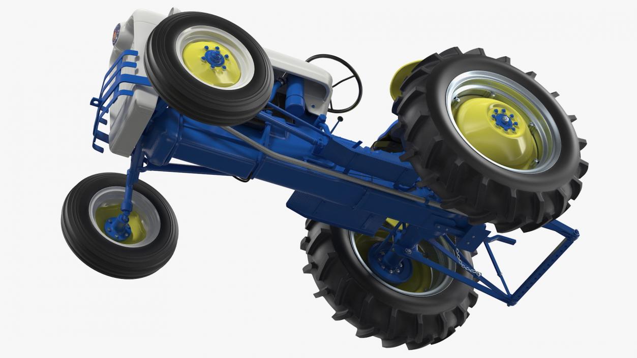 Restored Vintage Tractor 3D model