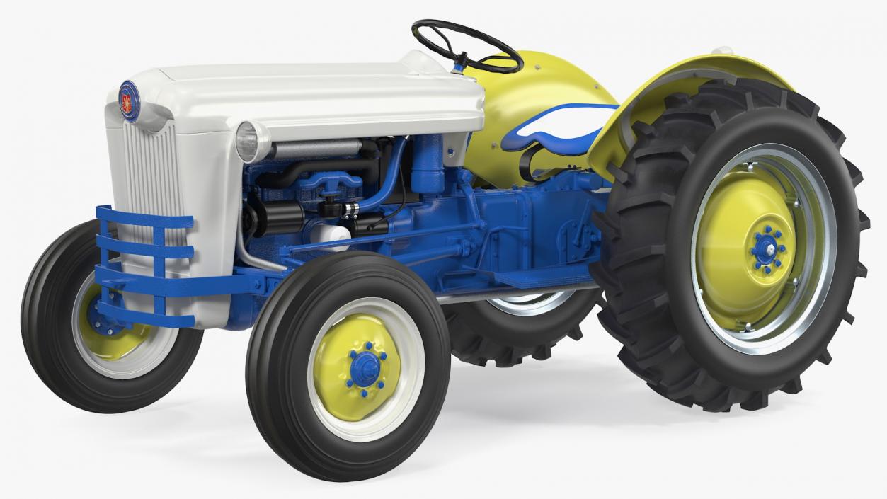 Restored Vintage Tractor 3D model