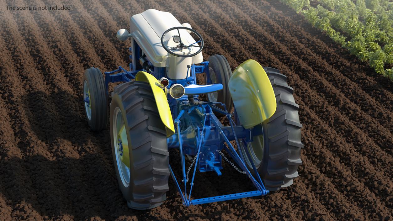 Restored Vintage Tractor 3D model