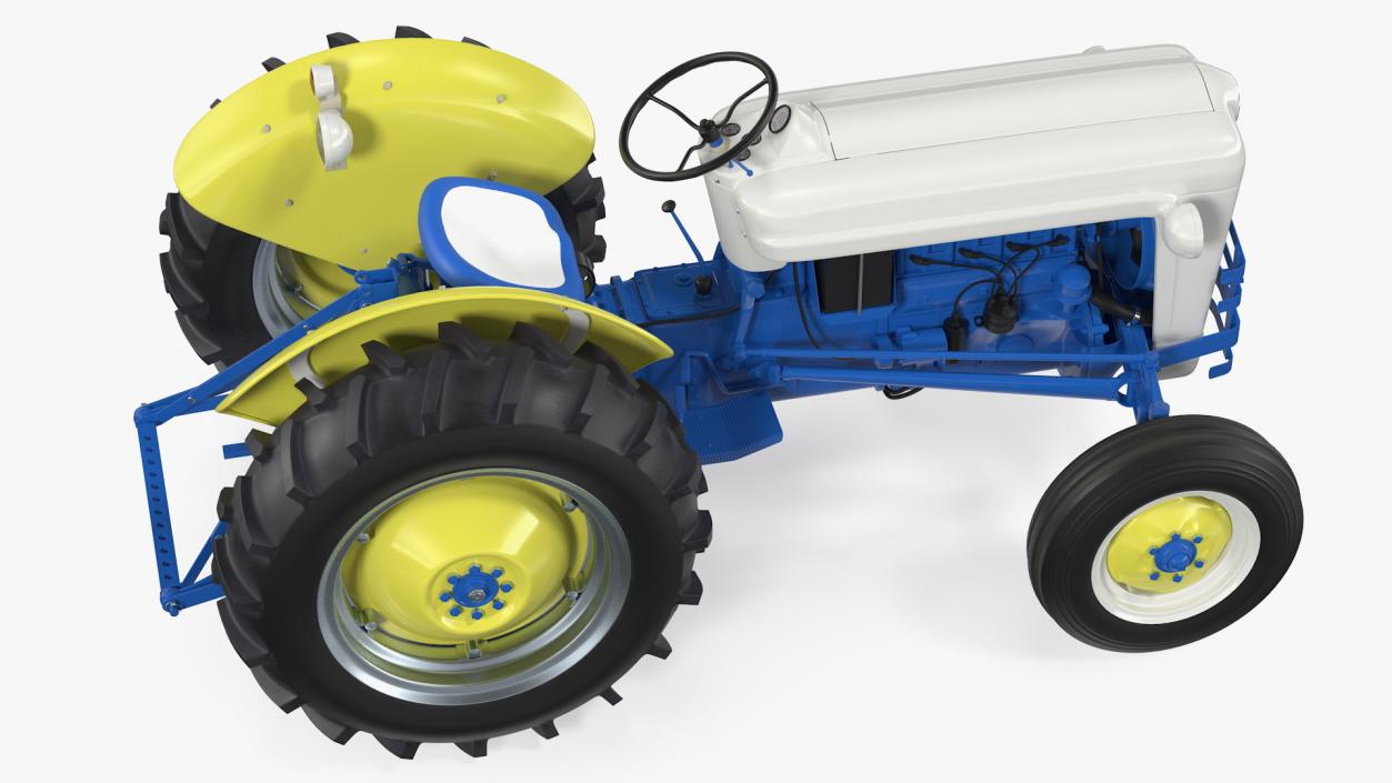 Restored Vintage Tractor 3D model