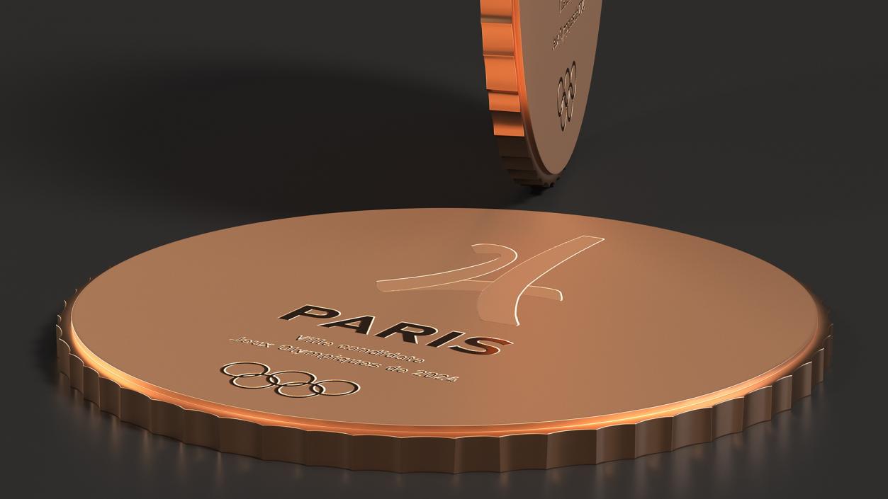 3D Bronze Olympic Medal Paris 2024