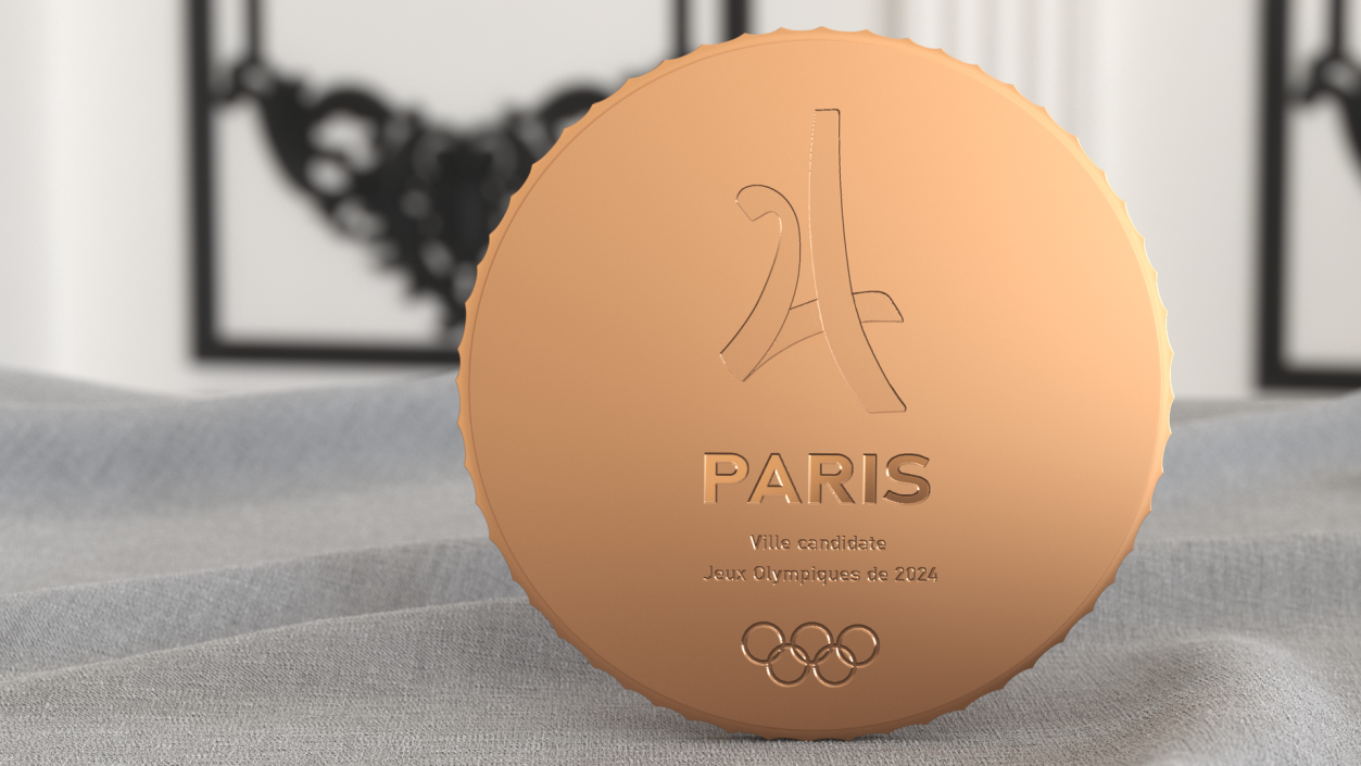 3D Bronze Olympic Medal Paris 2024