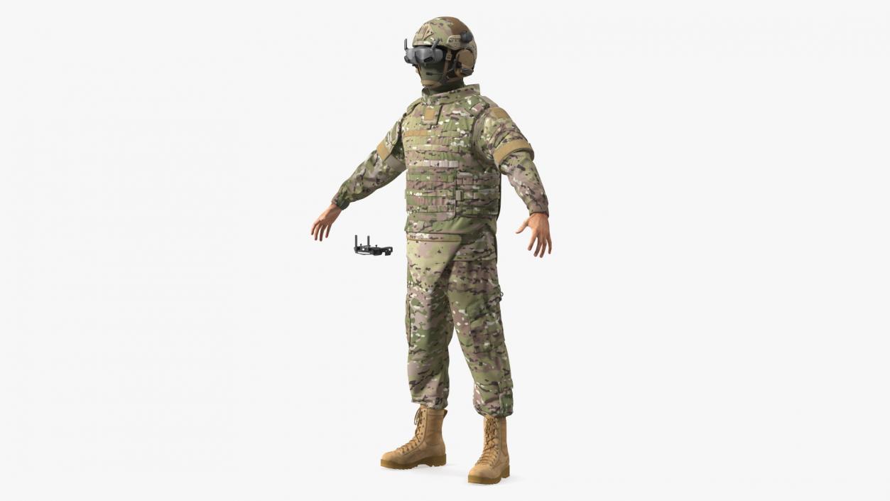 3D FPV Drone Military Operator Fur