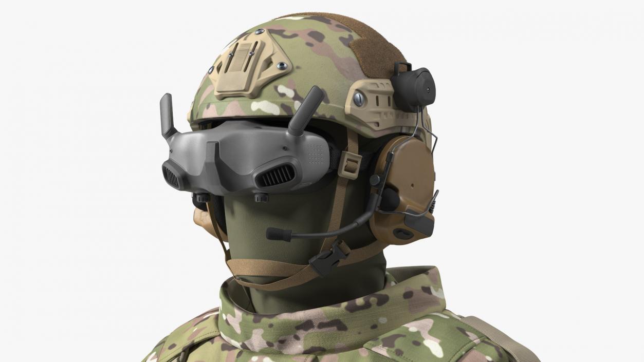 3D FPV Drone Military Operator Fur