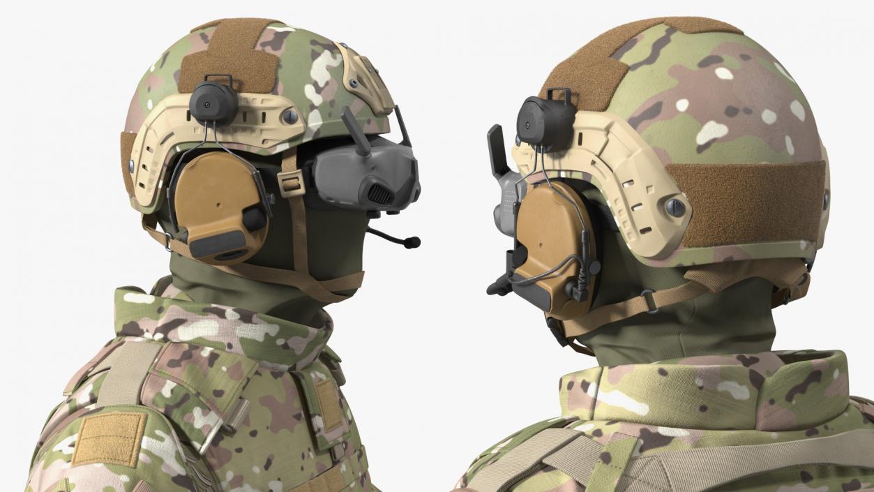 3D FPV Drone Military Operator Fur