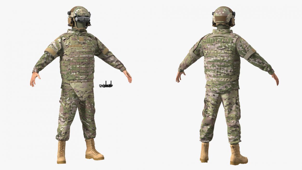 3D FPV Drone Military Operator Fur