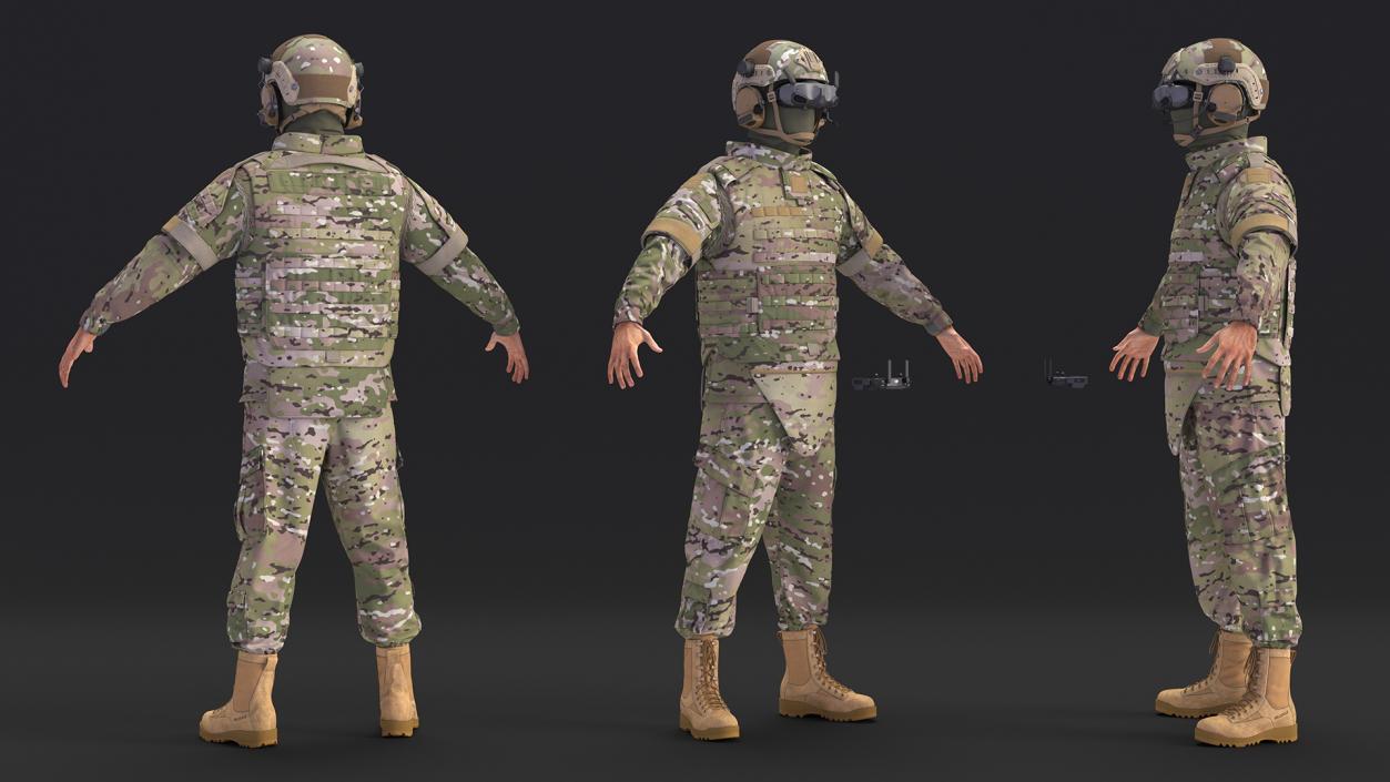 3D FPV Drone Military Operator Fur