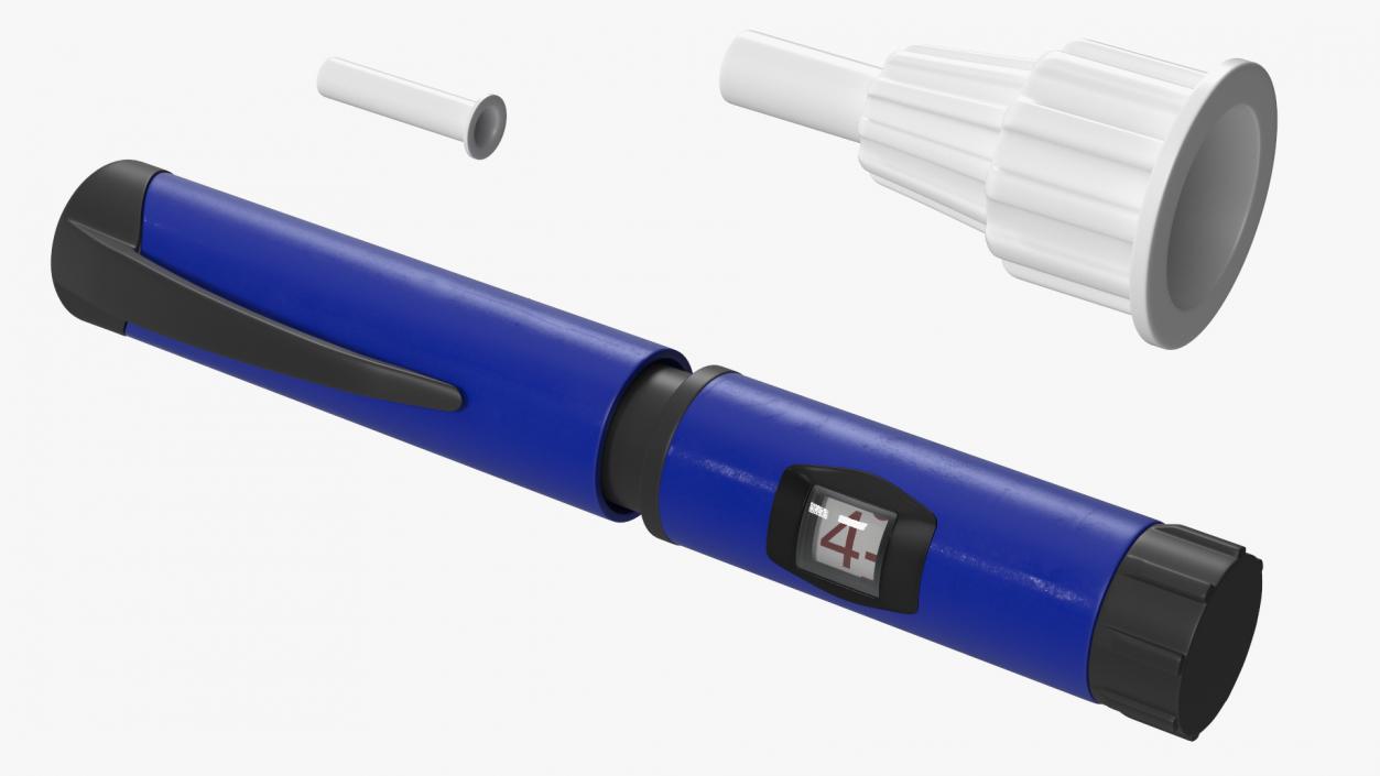 3D Smart Insulin Pen 250ml Blue model