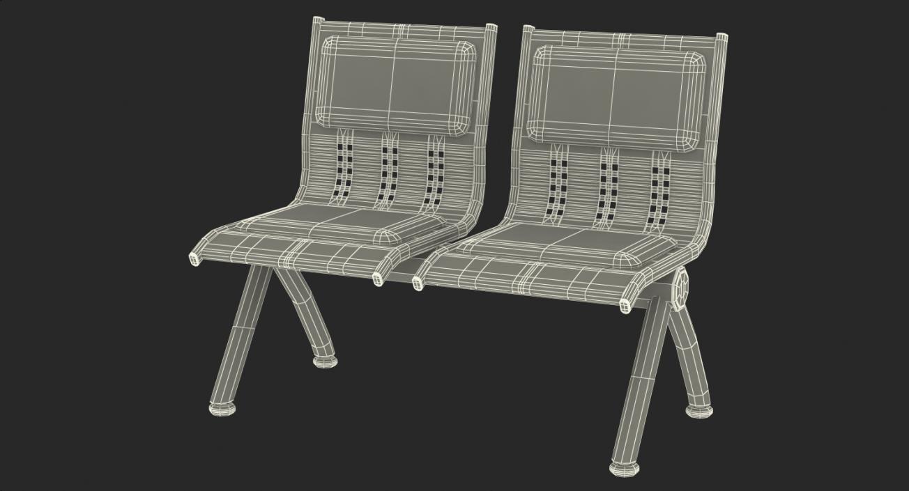 3D Metal Waiting Chairs 3D Models Collection